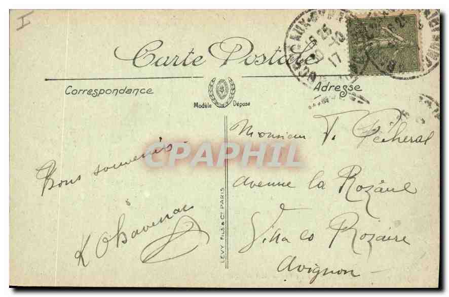 CPA Bordeaux la place de la Comedie  — Verso