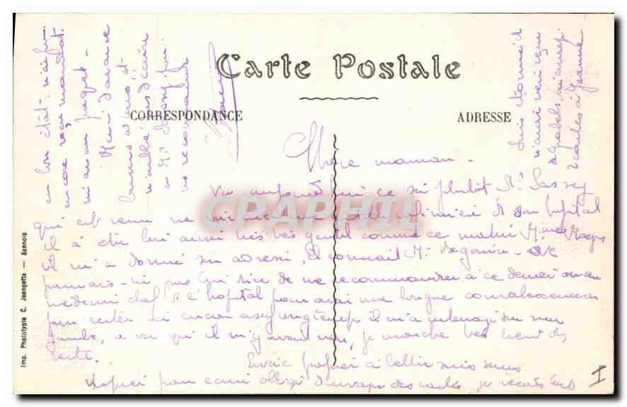 CPA Bordeaux le Monument des Girondins  — Verso