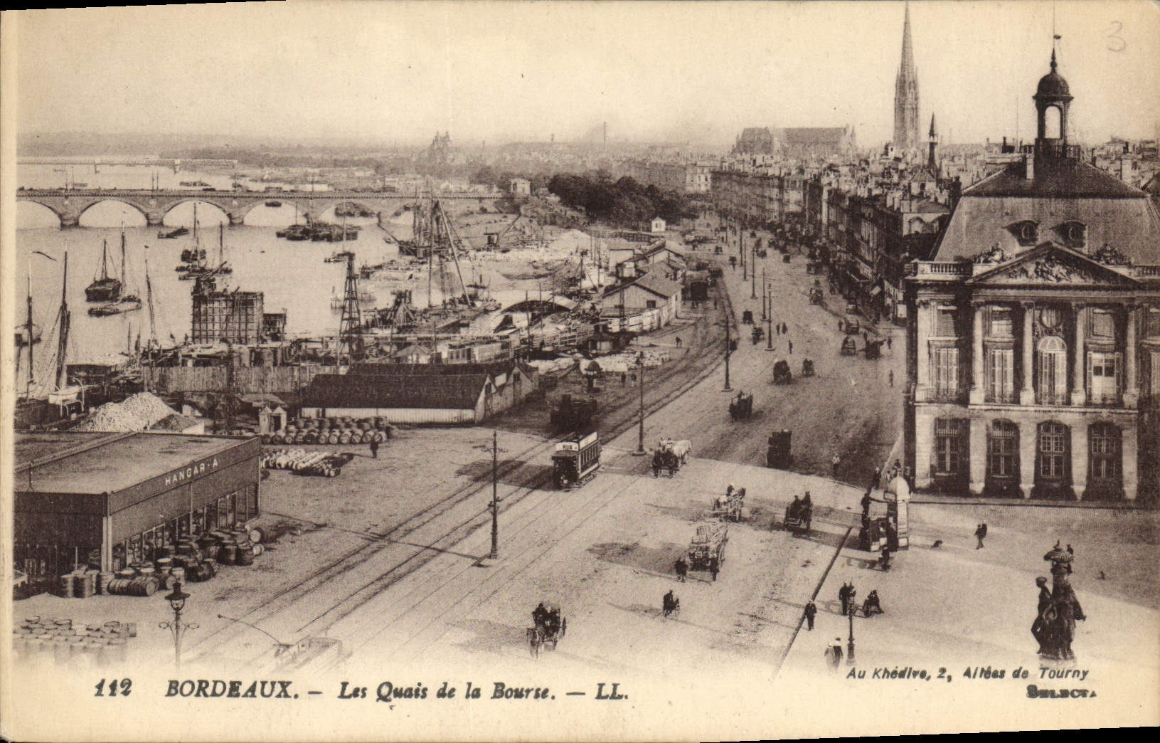 Bordeaux — Les Quais de la Bourse — LL. — Au Khodîve, 2, Allées de Tourny — Sélecta