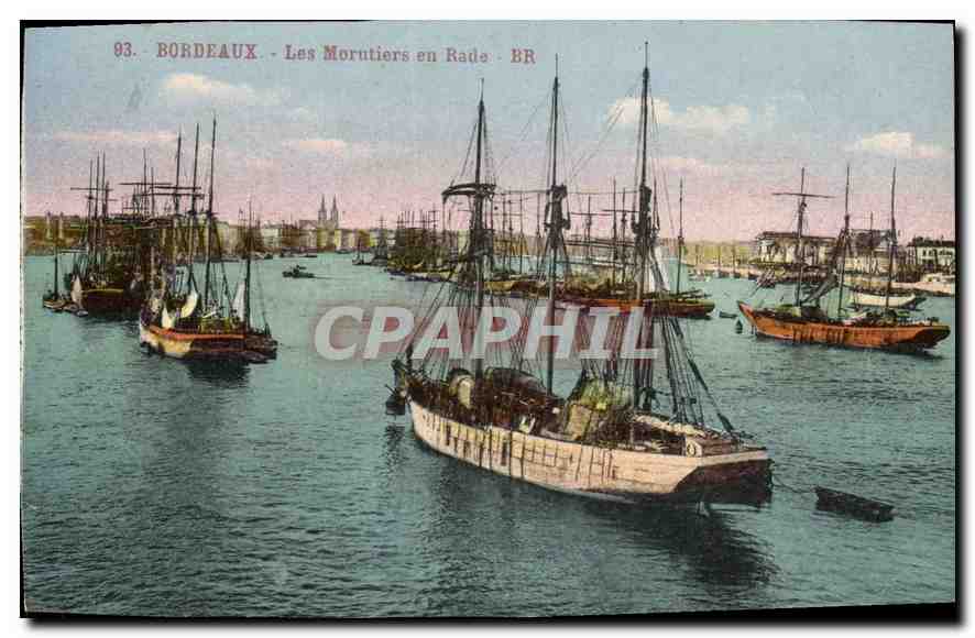 CPA Bordeaux les Morutiers en Rade Bateaux