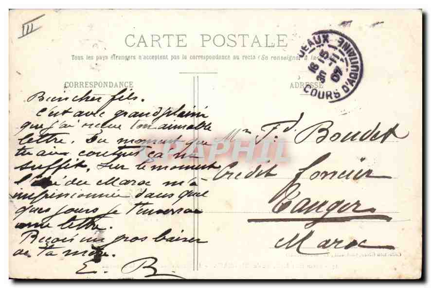 CPA Exposition Maritime de Bordeaux le Steen d'Anvers sur la Garonne  — Verso