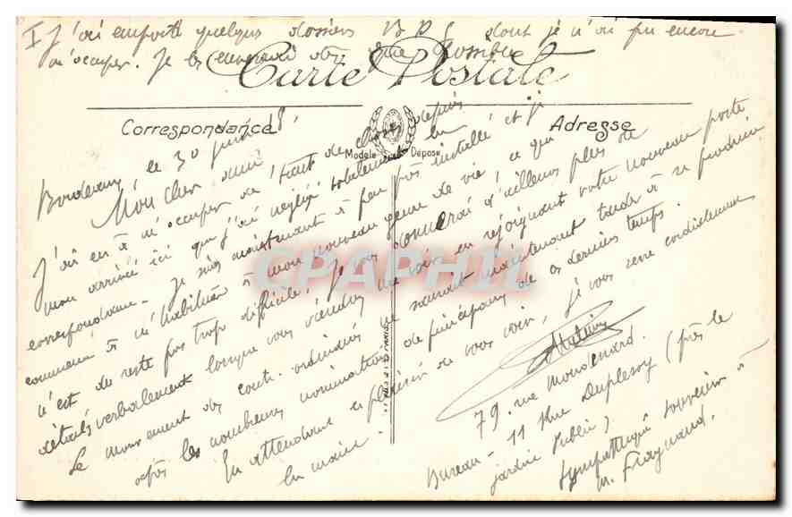 CPA Bordeaux les Allee de Tourny et l'hotel Gobineau  — Verso