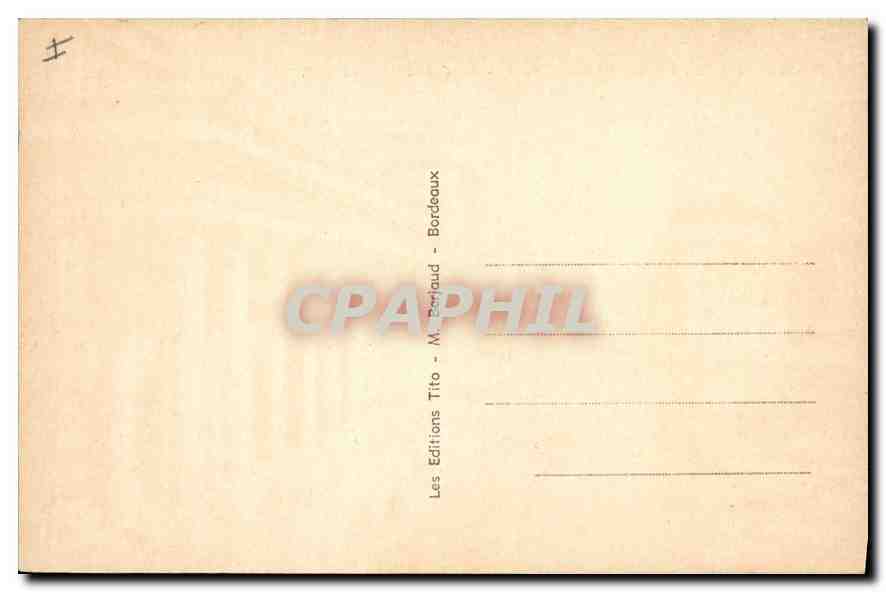 CPA Bordeaux place de la Comedie le Grand Theatre  — Verso