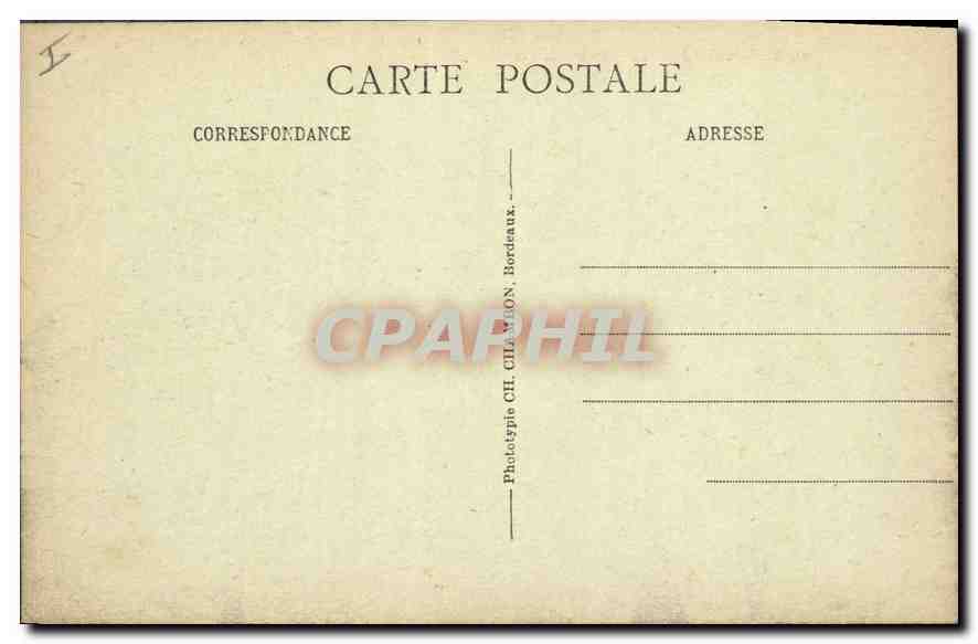 CPA Bordeaux le Grand Theatre  — Verso