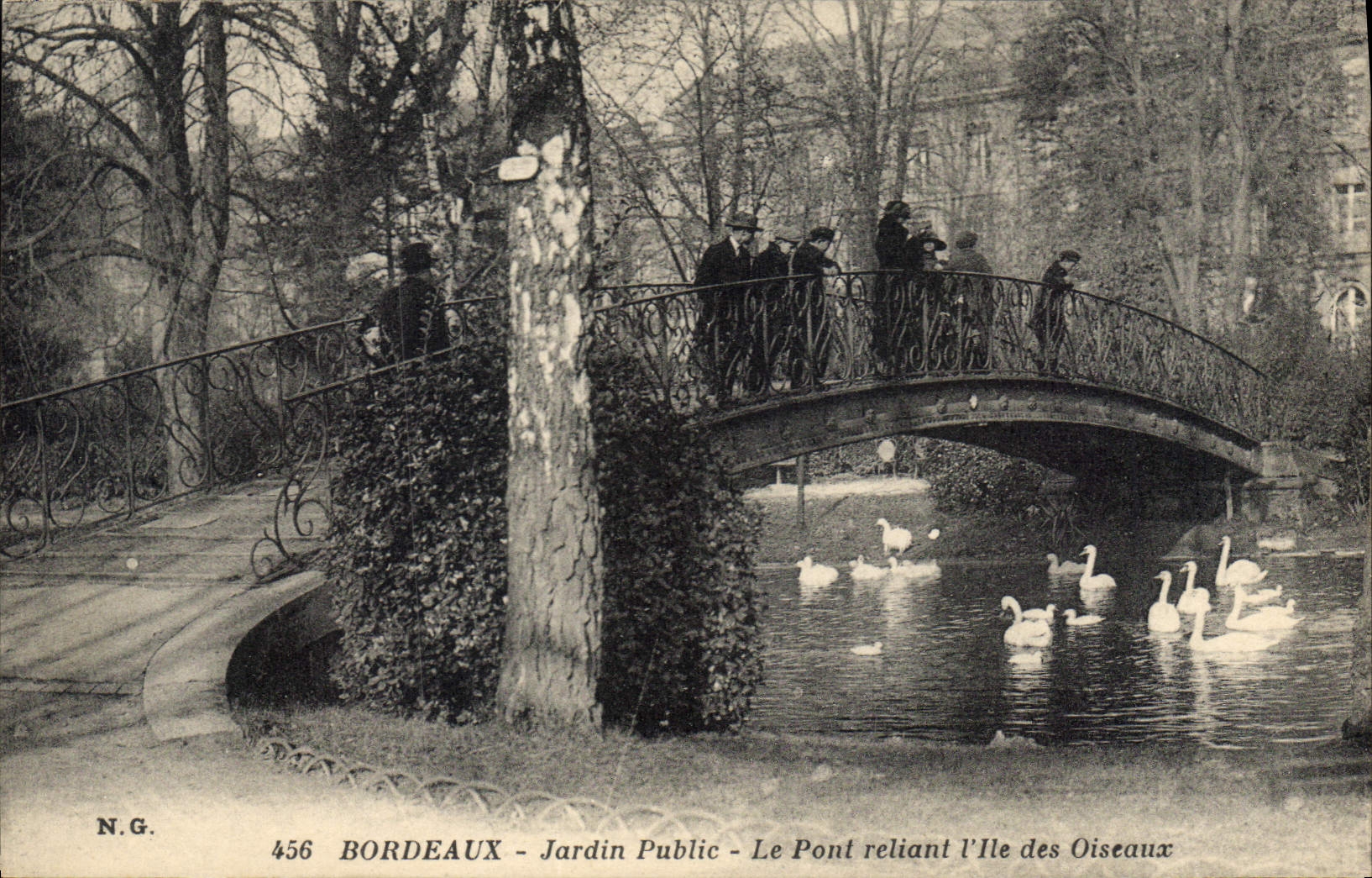 Bordeaux - Jardin Public - Der Brücke, die die Île des Oiseaux verbindet — N.G. n°456