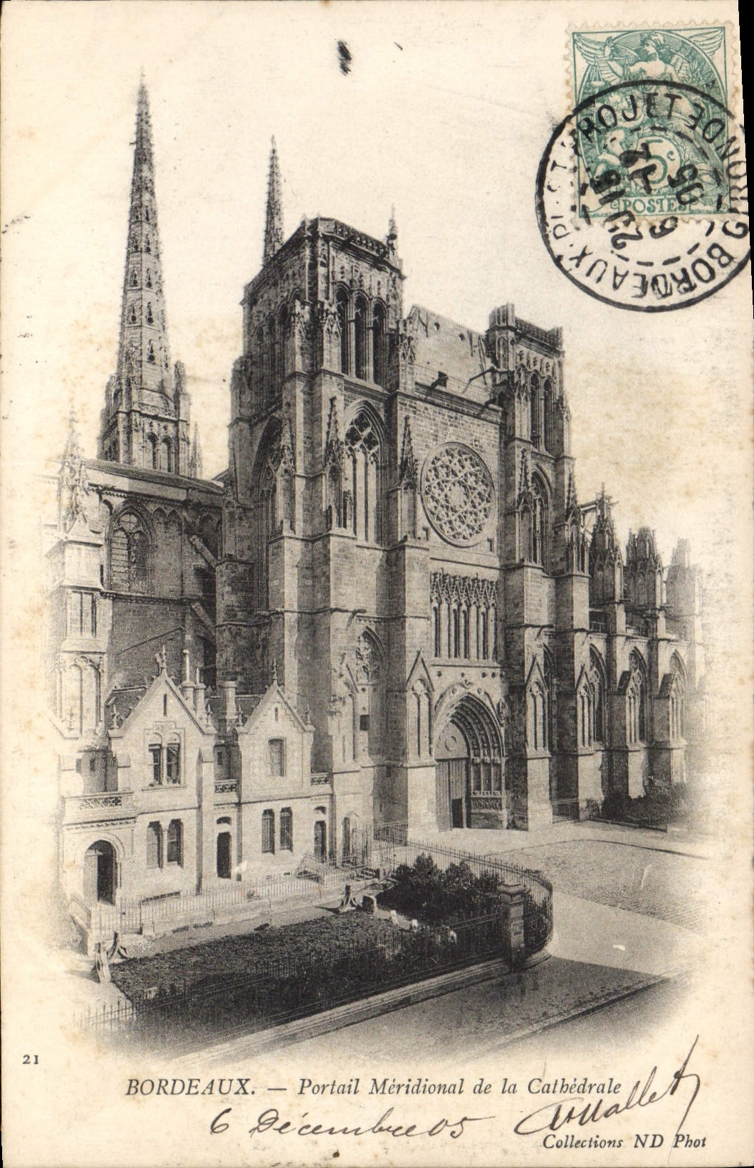 CPA Bordeaux Portail Meridional de la cathedrale 