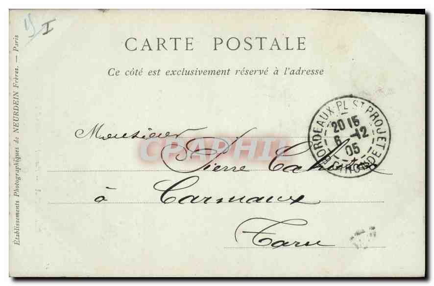 CPA Bordeaux Portail Meridional de la cathedrale  — Verso