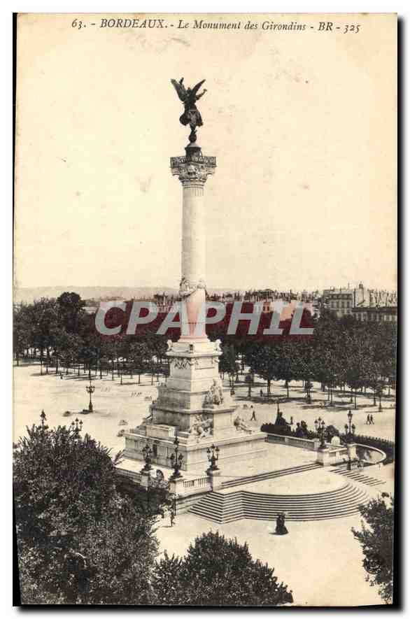 CPA Bordeaux le Monument des Girondins 