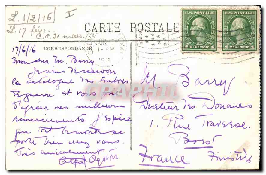 CPA Bordeaux Monument des Girondins Groupe Nord  — Verso