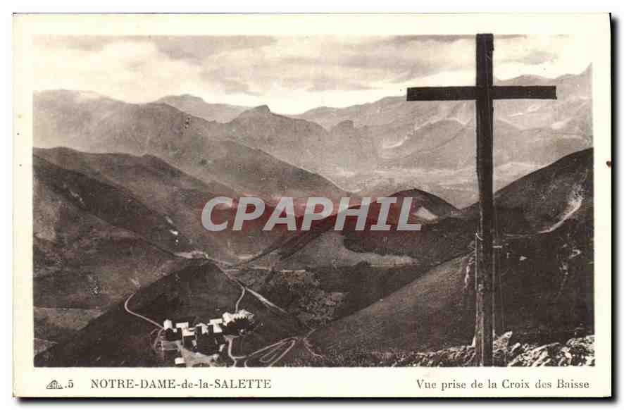 NOTRE-DAME-de-la-SALETTE — Aufnahme von der Croix des Baisse — Wallfahrtskirche La Salette