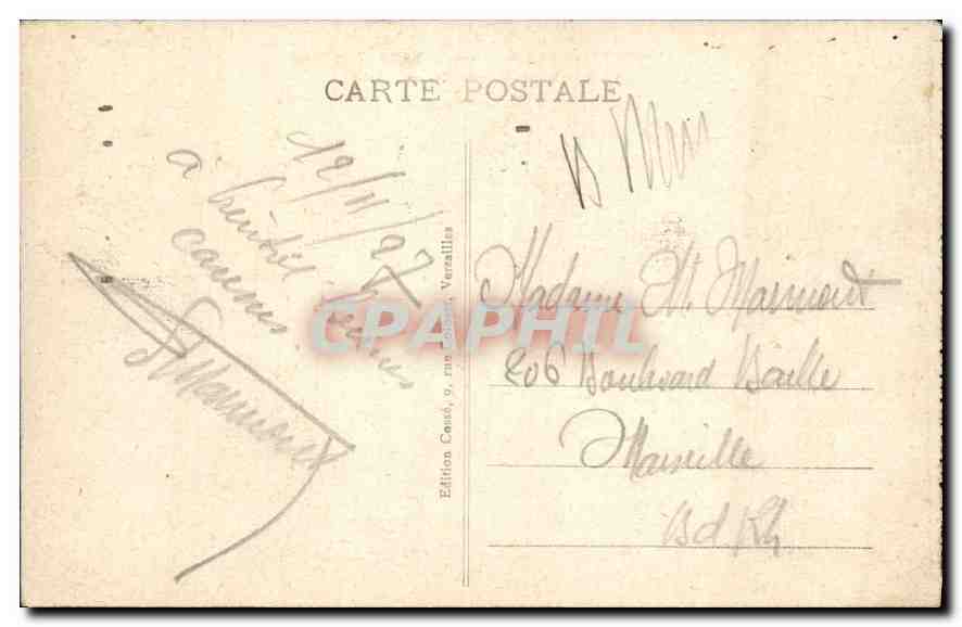 CPA Versailles Bassin de Latone Allee Royals et Canal  — Rückseite