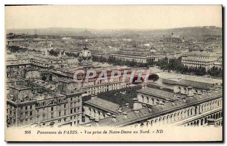 CPA Panorama de Paris vue prise de Notre Dame au Nord 