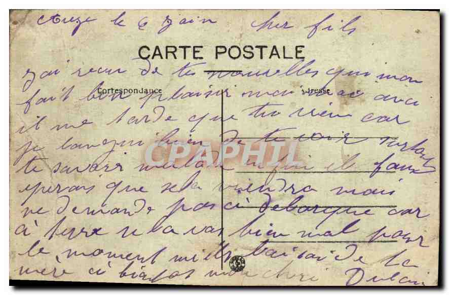 CPA Environ de Gornies Chateau de Soubeyras  — Verso