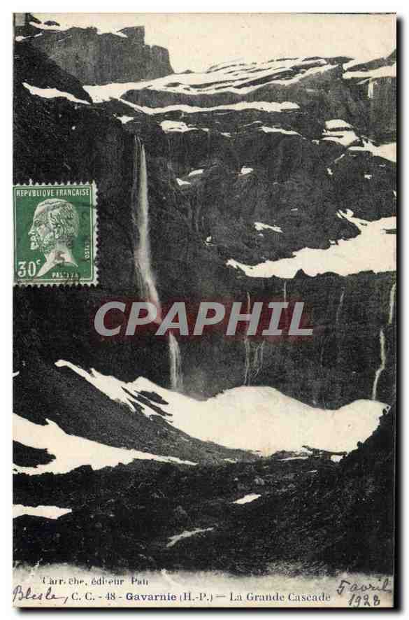 CPA Gavarnie H P la Grande Cascade 
