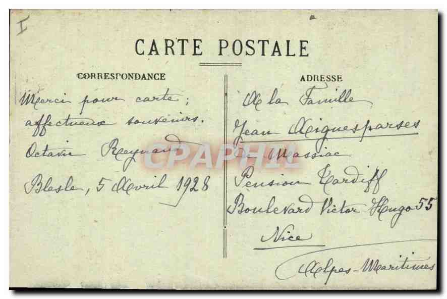 CPA Gavarnie H P la Grande Cascade  — Verso