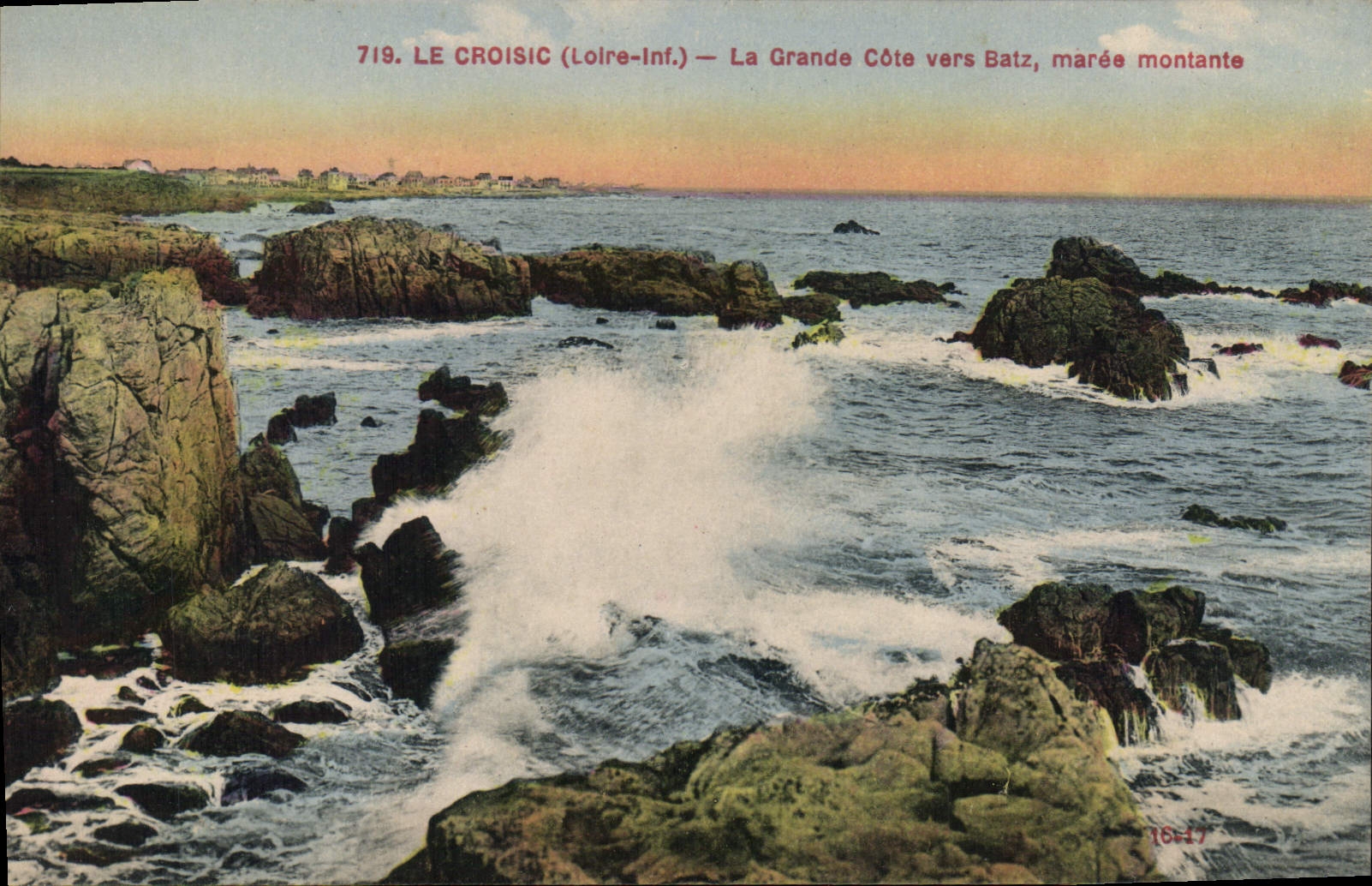 CPA Le Croisic Loire Inf La Grande Cote vers Batz maree mantaine 
