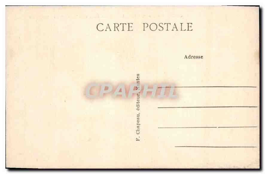 CPA Le Croisic Loire Inf La Grande Cote vers Batz maree mantaine  — Rückseite