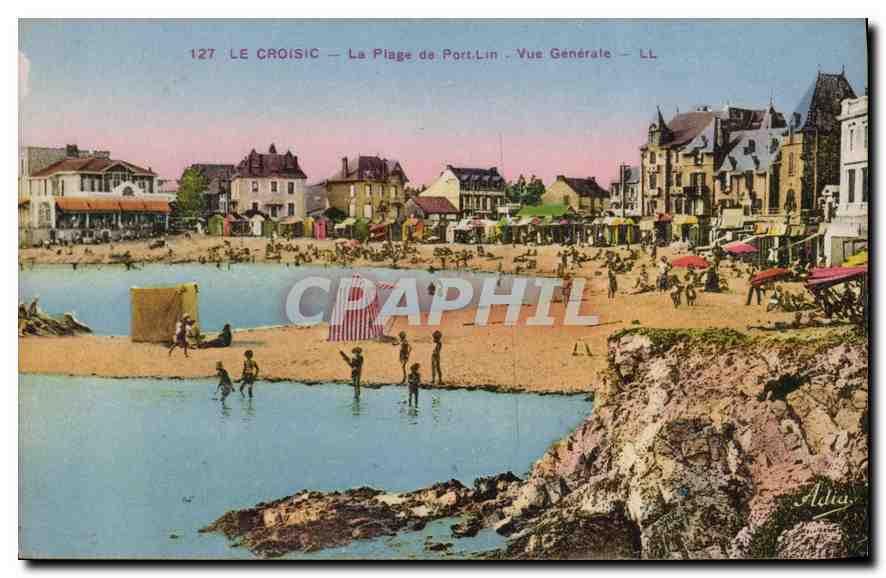 CPA Le Croisic La Plage de Port Lin Vue Generale 