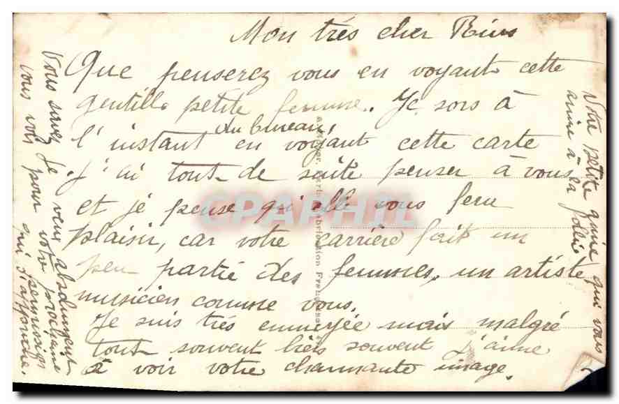 La Rivière Ombreuse — A Shady River — A Boyé — Salon d'Hiver — N° 8301 — O.N. Paris — Verso