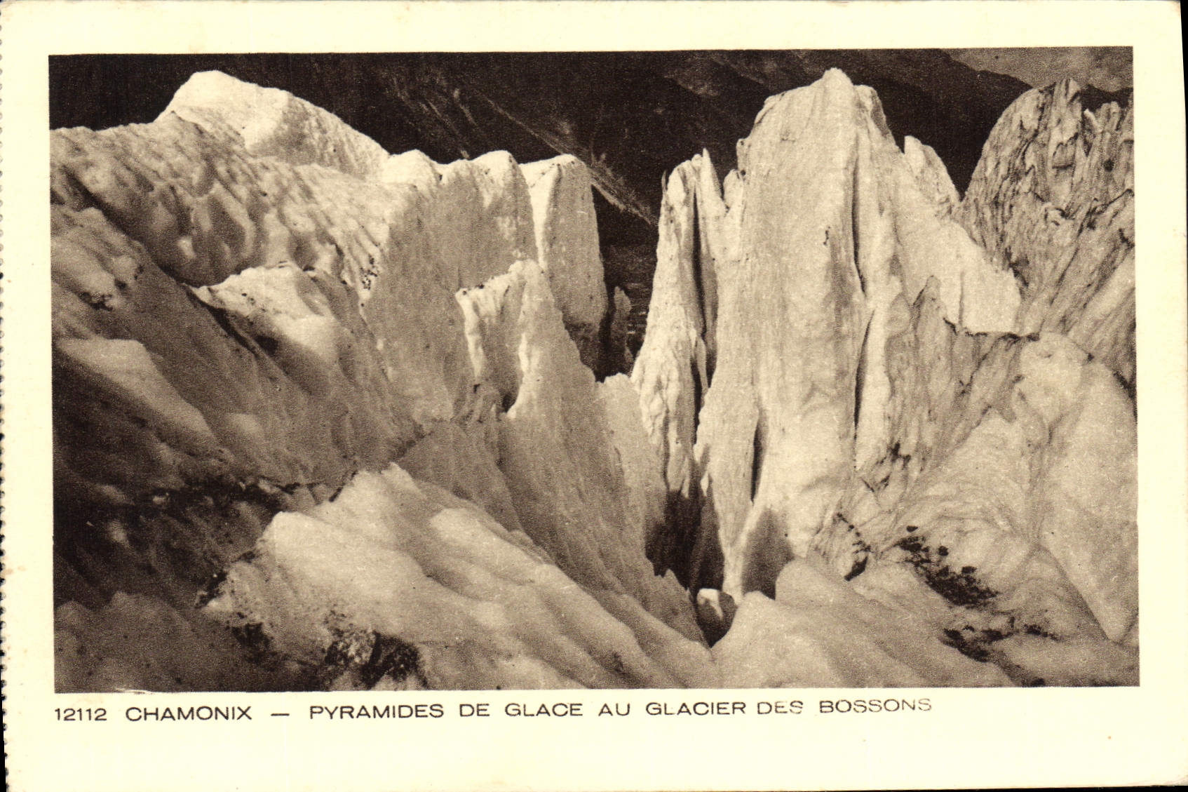 Chamonix — Pyramides de glace au glacier des Bossons — Collection Les Deux Savoies, n° 12112