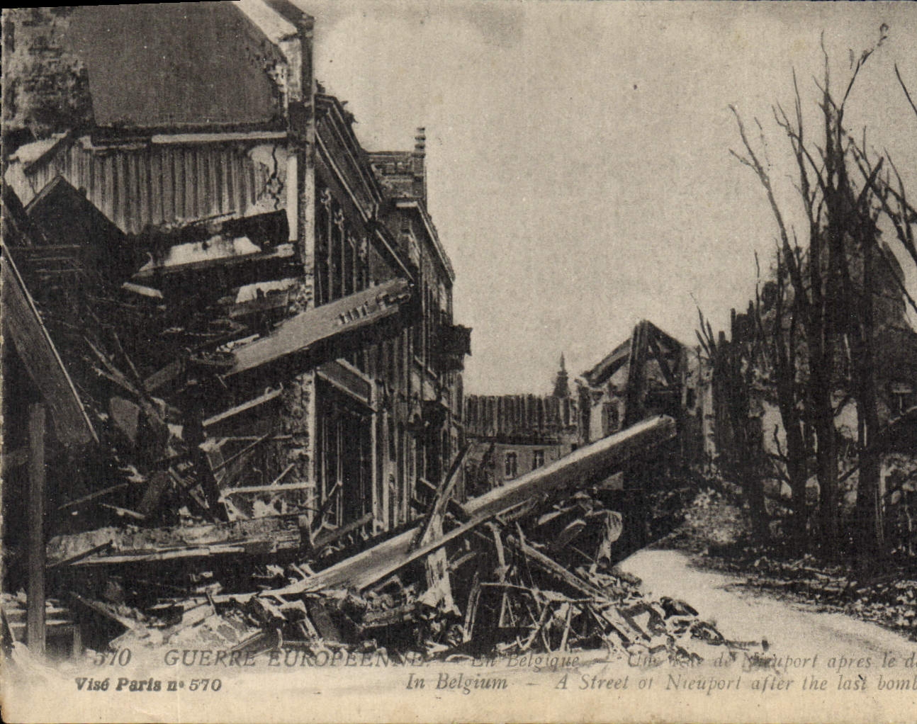 Vue de Nieuport après le dernier bombardement — Guerre Européenne — Visé Paris n°570