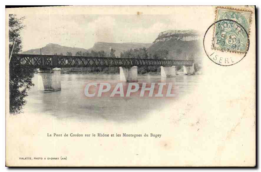 Die Brücke von Cordon über den Rhône und die Berge des Bugey — VIALATTE, PHOTO A OYONNAX (AIN)