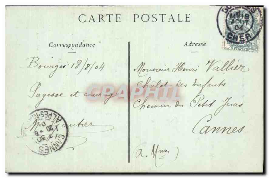 CPA Bourges Portail meridional de la Cathedrale  — Back