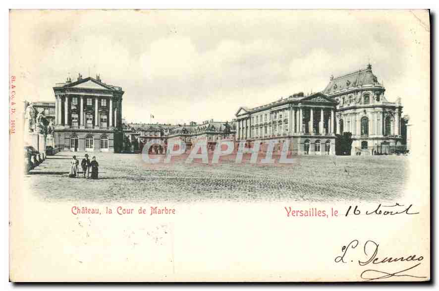 Château, la Cour de Marbre — Versailles — STACOA D. 1013