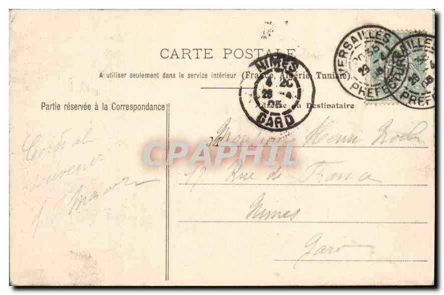 CPA Versailles La Chapelle du Chateau  Orgue — Verso