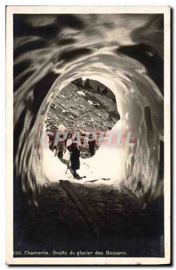 CPA Chamonix Grotte du glacier des Bossons 