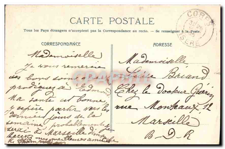 CPA Dauphine Pelerinage de N D de la Galotte l'Aoparition  — Rückseite