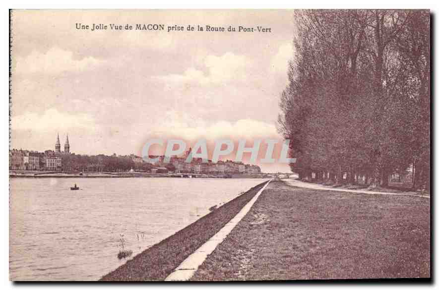 CPA Une Jolie Vue de Macon prise de la Route du Pont Vert 