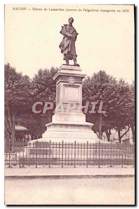 CPA Macon Statue de Lamartine Falguiere 