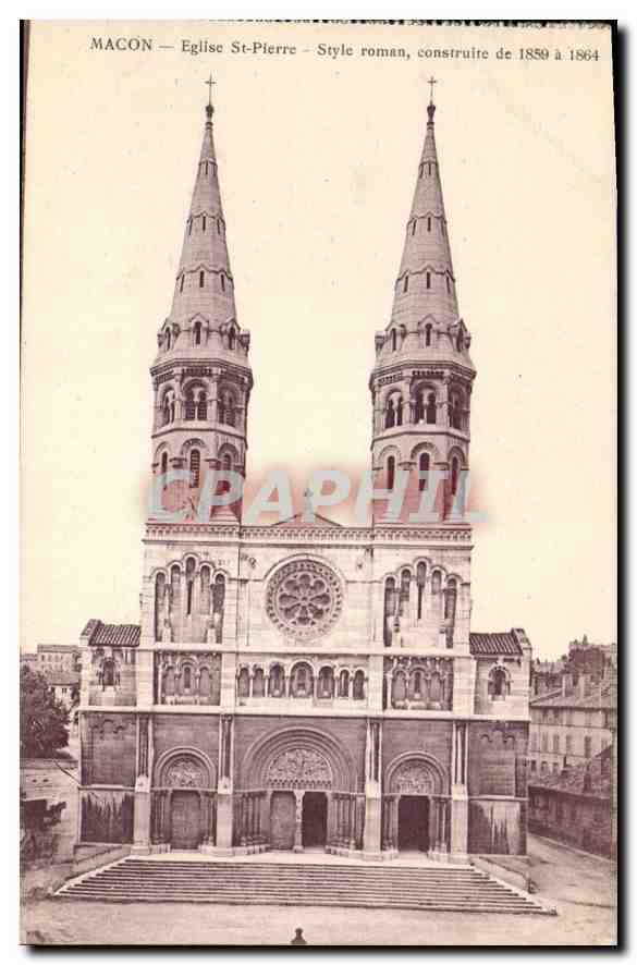 CPA Macon Eglise St Pierre Style roman 
