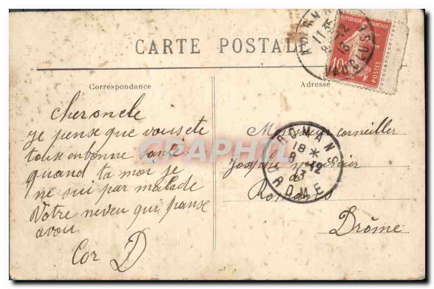 Avignon — Die Mauern, Boulevard Saint-Michel — Restaurierte Stelle von Violet-le-Duc — Rückseite