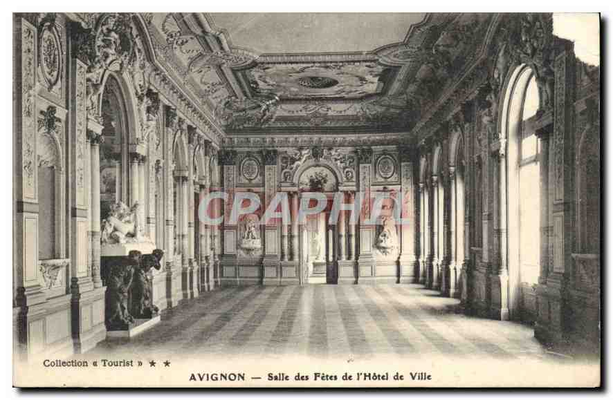 CPA Avignon Salle des Fetes de l'Hotel de Ville 