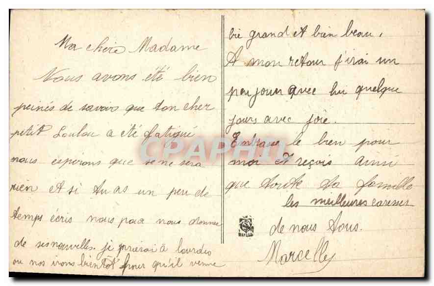 CPA Therese de l'Enfant Jesus a 15 ans et sa cceur Celine  — Rückseite