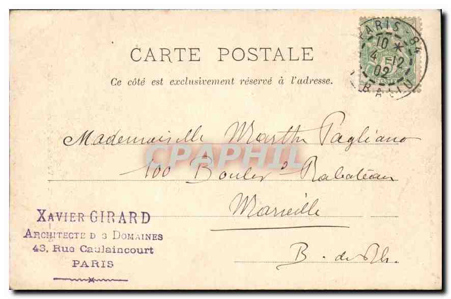 CPA Trianon Voiture du Sacre de Charles X Versailles — Verso