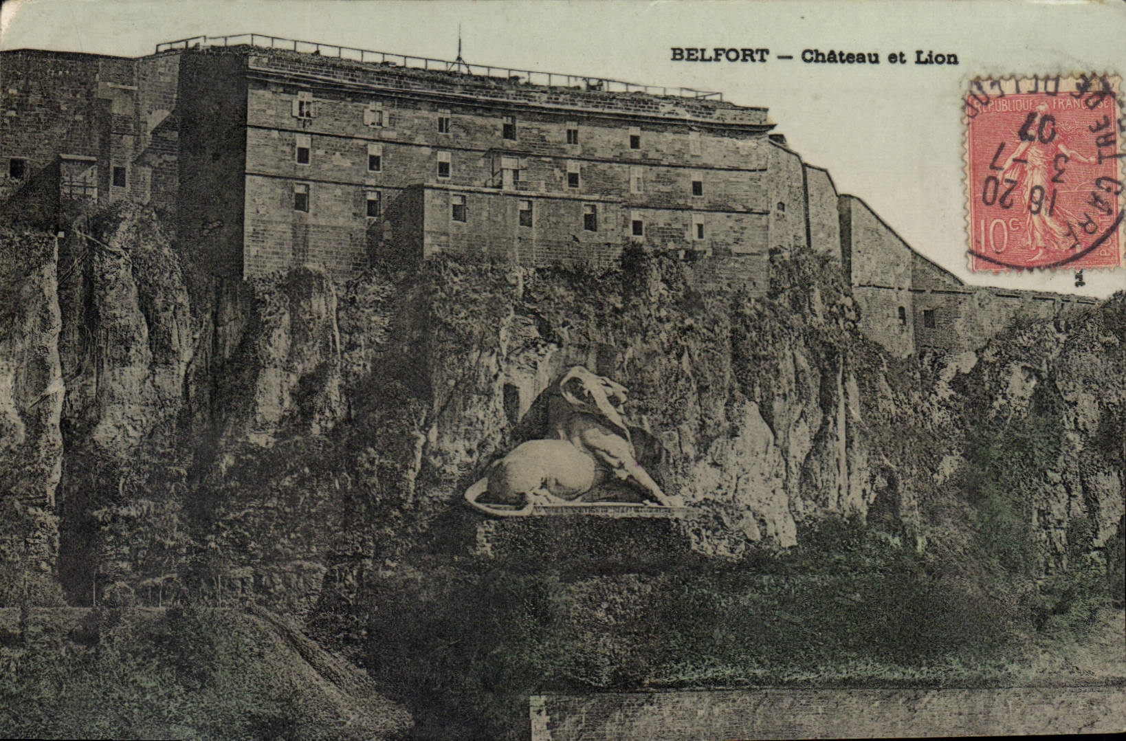 CPA Belfort Chateau et Lion 