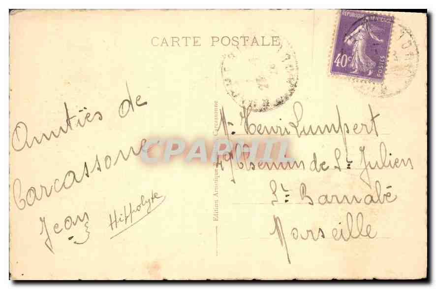 CPA Eglise Saint Nazaire Cite Gothique  — Verso