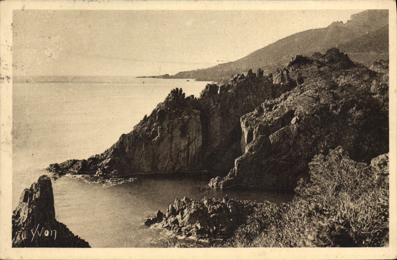 CPA Cote d'Azur Le Trayas Var Les Rochers 