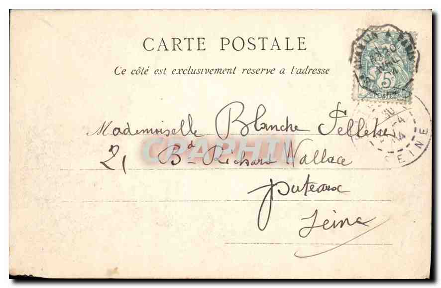 CPA Bougival Route de Louveciennes  — Back