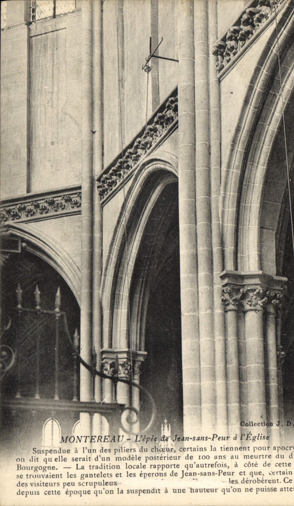 Montereau - L'épée de Jean-sans-Peur à l'église — Collection J. D.