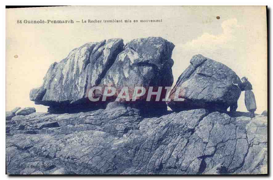 CPA St Guenole Penmarch La Rocher tremblant mia en mouvement 
