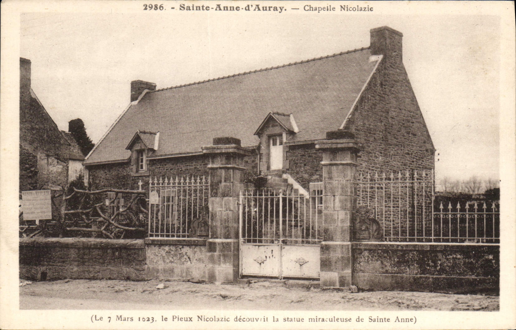 Sainte-Anne-d'Auray — Chapelle Nicolazic — Découverte de la statue miraculeuse de Sainte Anne