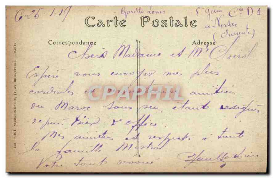 CPA Angouleme Vue generale de la Vallee de la Charente vers Saint Cybard  — Rückseite