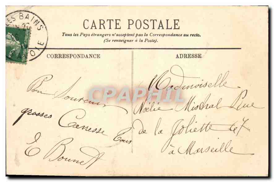 CPA Aix les Bains Vue generale  — Verso