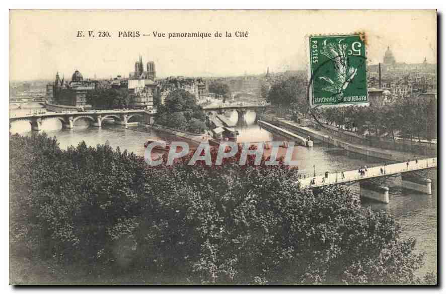 CPA Paris Vue panoramique de la Cite 
