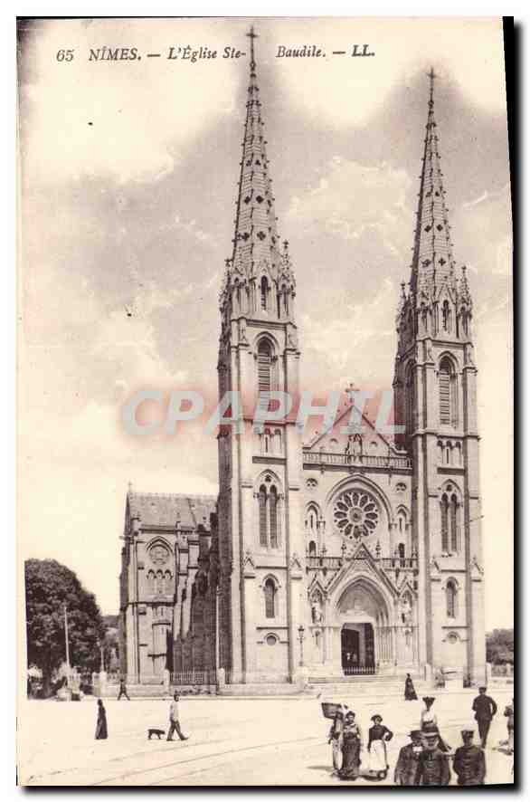 CPA Nimes l'Eglise Ste Baudile 