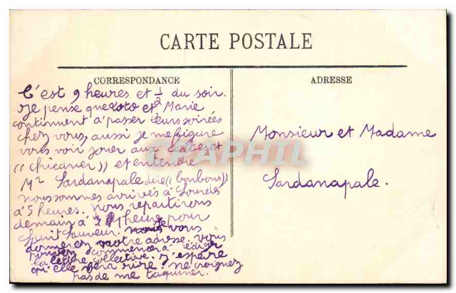 CPA Lourdes La Grotte et la Basilique  — Verso